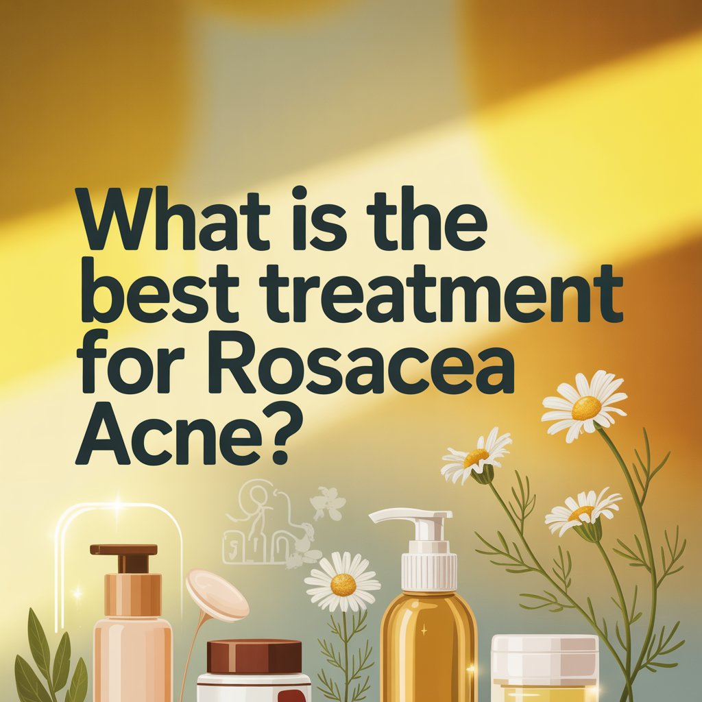 Rosacea acne treatment infographic showing medical skincare solutions, dermatologist facial therapy and redness reduction methods