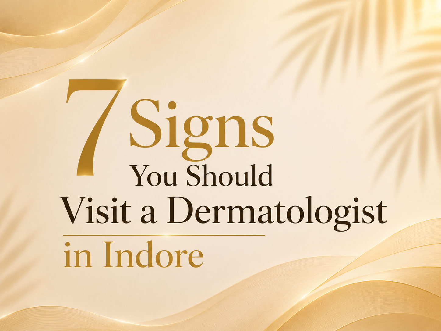 Woman examining facial skin concerns in mirror with dermatologist consultation theme for “7 Signs You Should Visit a Dermatologist in Indore”.