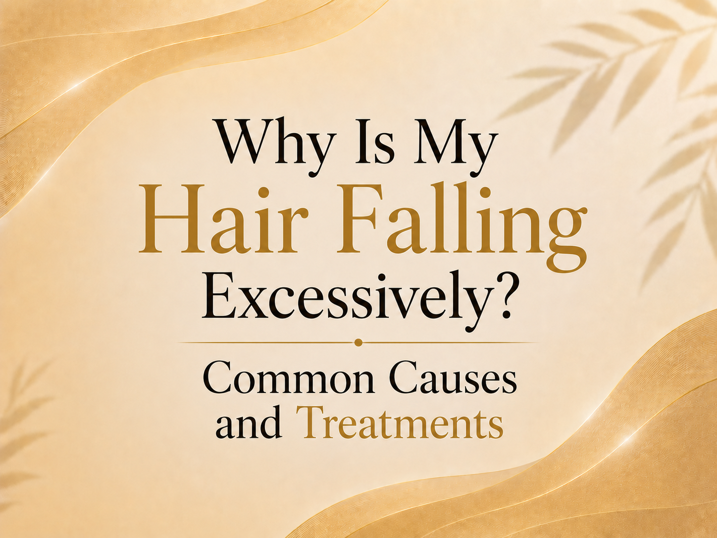 Person noticing excessive hair fall while holding strands of hair, illustrating common causes of hair loss and the importance of early treatment.
